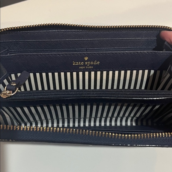 Kate Spade Navy Zip Around Wallet | Saffiano Leather Continental Wallet - Picture 5 of 10